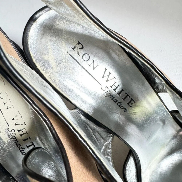 Ron White Canvas Strappy Safari Style High Heel Sandals - Picture 6 of 11